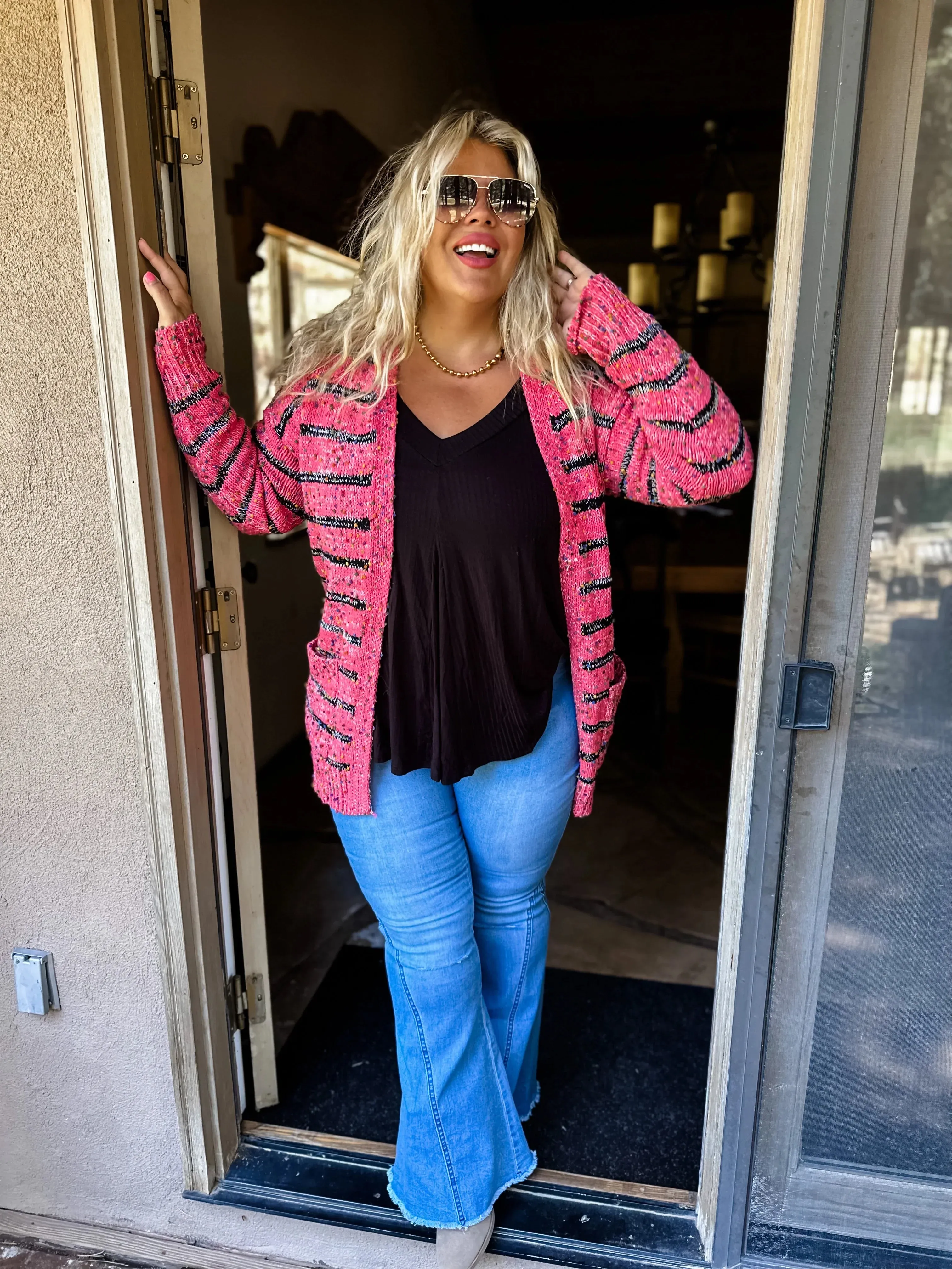 Stripe Miley Dot Cardigan In Assorted Colors