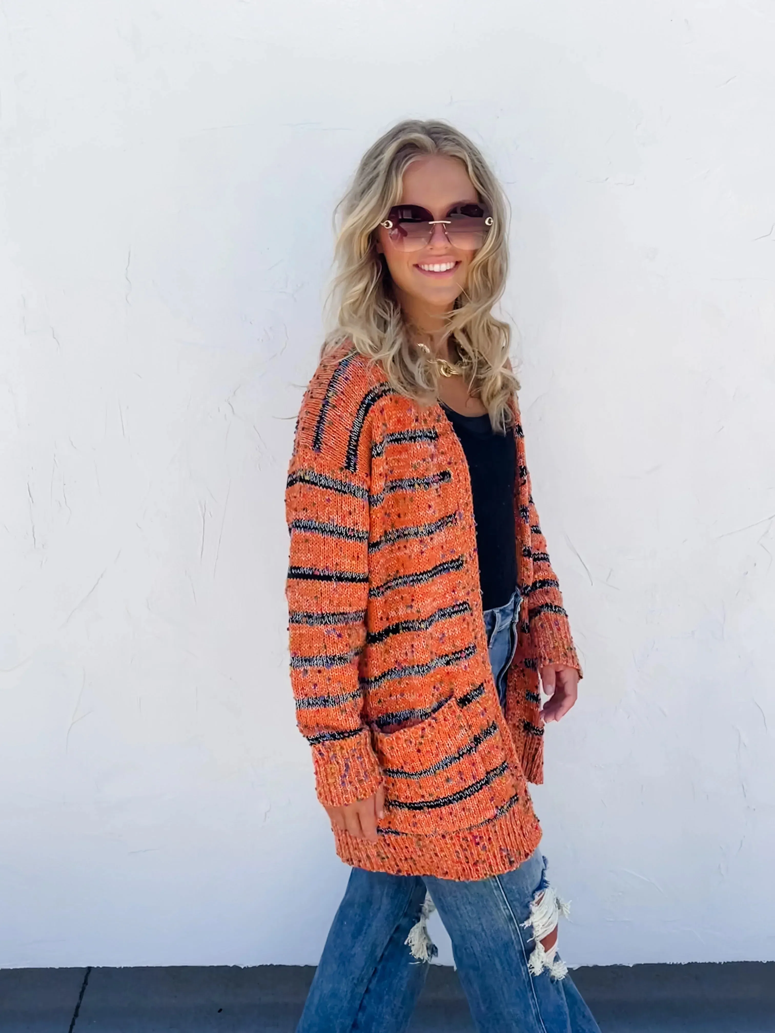 Stripe Miley Dot Cardigan In Assorted Colors