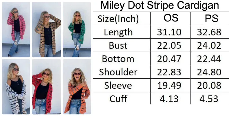 Stripe Miley Dot Cardigan In Assorted Colors