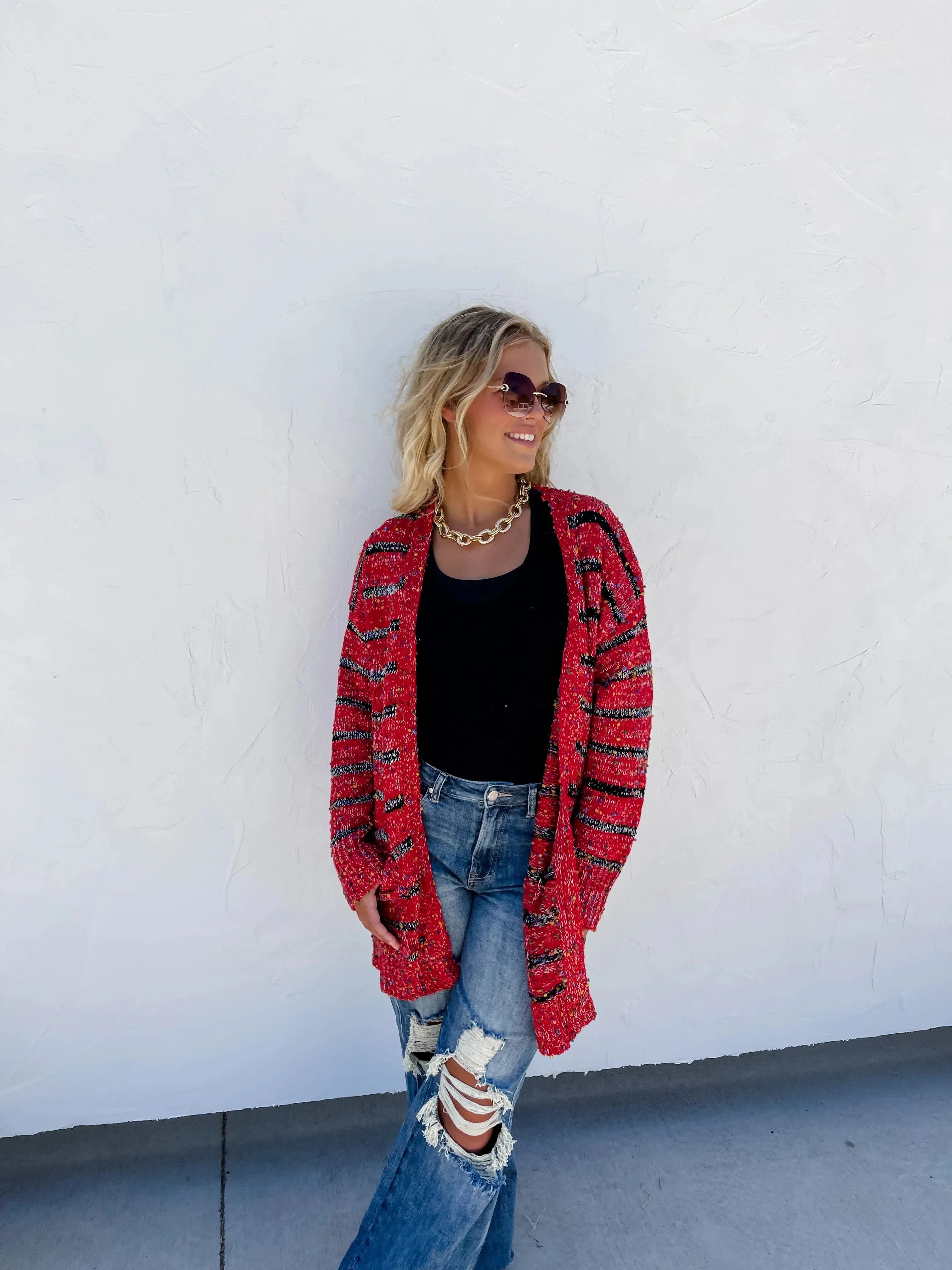 Stripe Miley Dot Cardigan In Assorted Colors