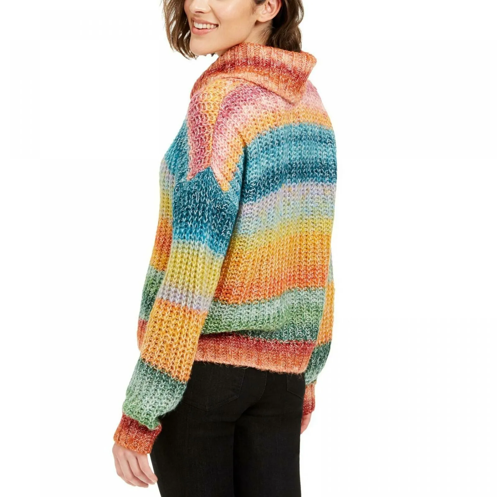 Sun   Moon Women's Slouchy Cowl Neck Sweater