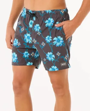 Surf Revival Floral Volley - Black