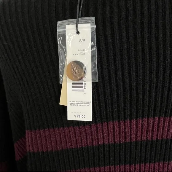 Tahari Long Sleeve Crew Neck Fall Sweater. Multi Color. Size Small P. #593 NWT