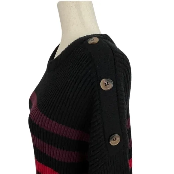 Tahari Long Sleeve Crew Neck Fall Sweater. Multi Color. Size Small P. #593 NWT