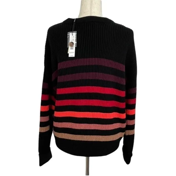 Tahari Long Sleeve Crew Neck Fall Sweater. Multi Color. Size Small P. #593 NWT