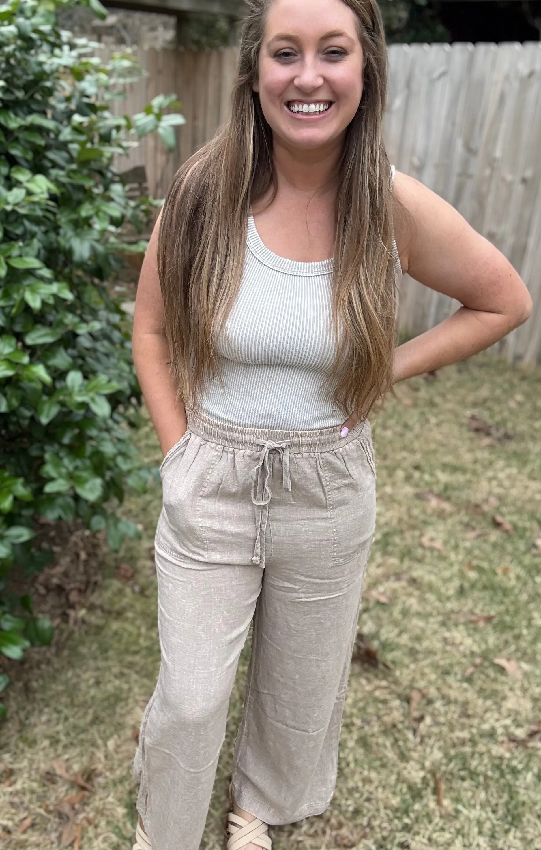 TILLY - WASHED LINEN PANTS