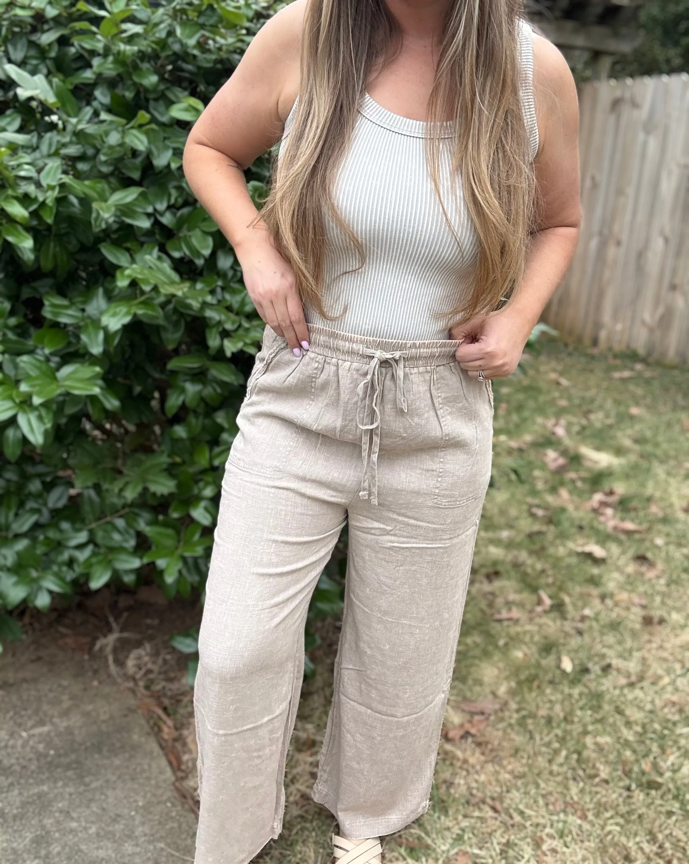 TILLY - WASHED LINEN PANTS