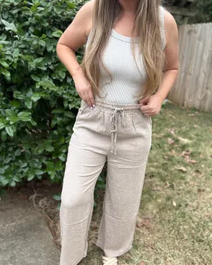 TILLY - WASHED LINEN PANTS