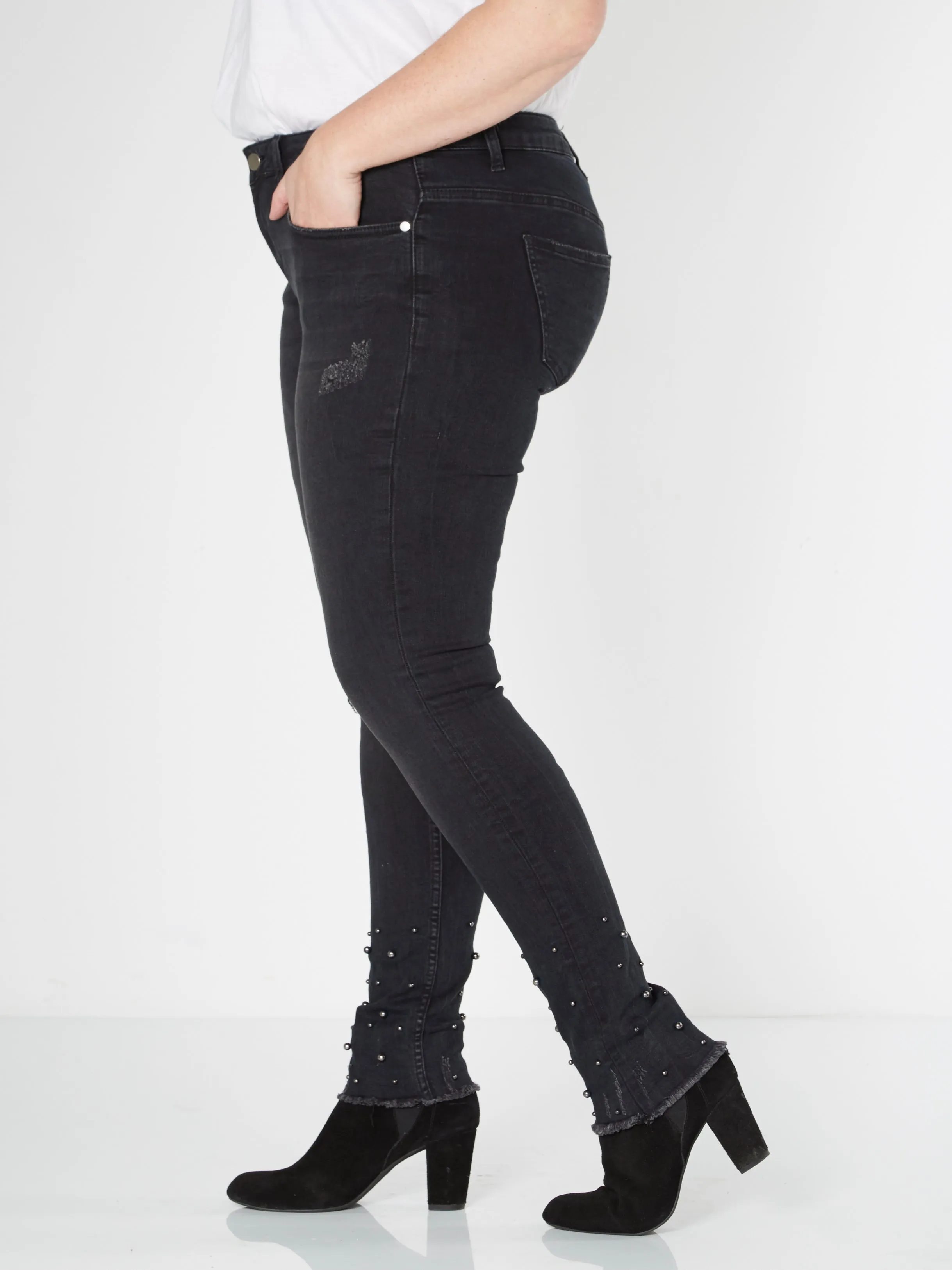 TINE JEANS - Black Denim