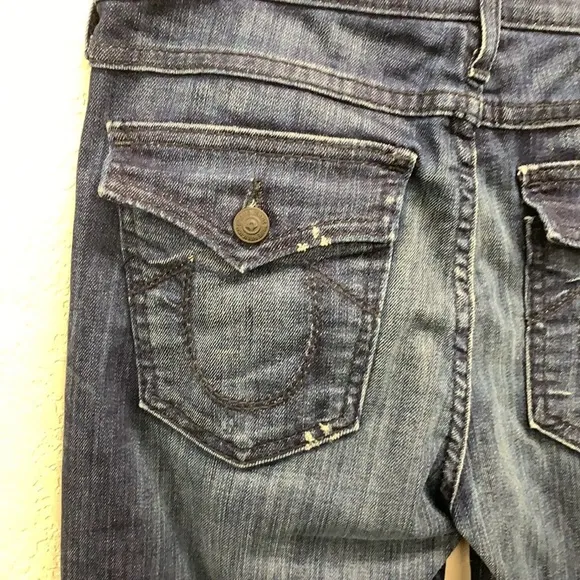 {True Religion} Becca Mid Rise Bootcut Dark Wash Jeans Size 28