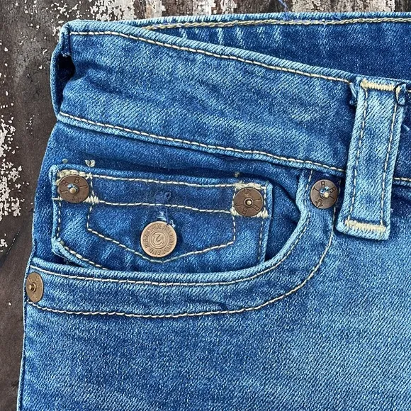 True Religion Brand Jeans SECTION JOEY CUT OFF Low Rise Distressed Shorts