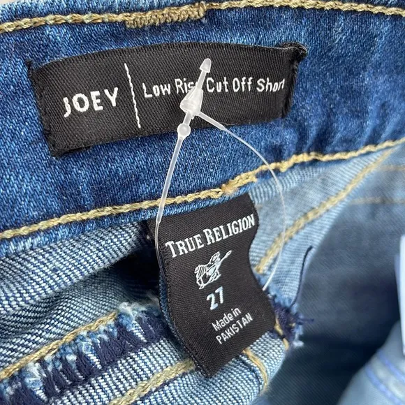 True Religion Brand Jeans SECTION JOEY CUT OFF Low Rise Distressed Shorts