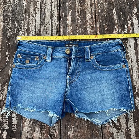 True Religion Brand Jeans SECTION JOEY CUT OFF Low Rise Distressed Shorts