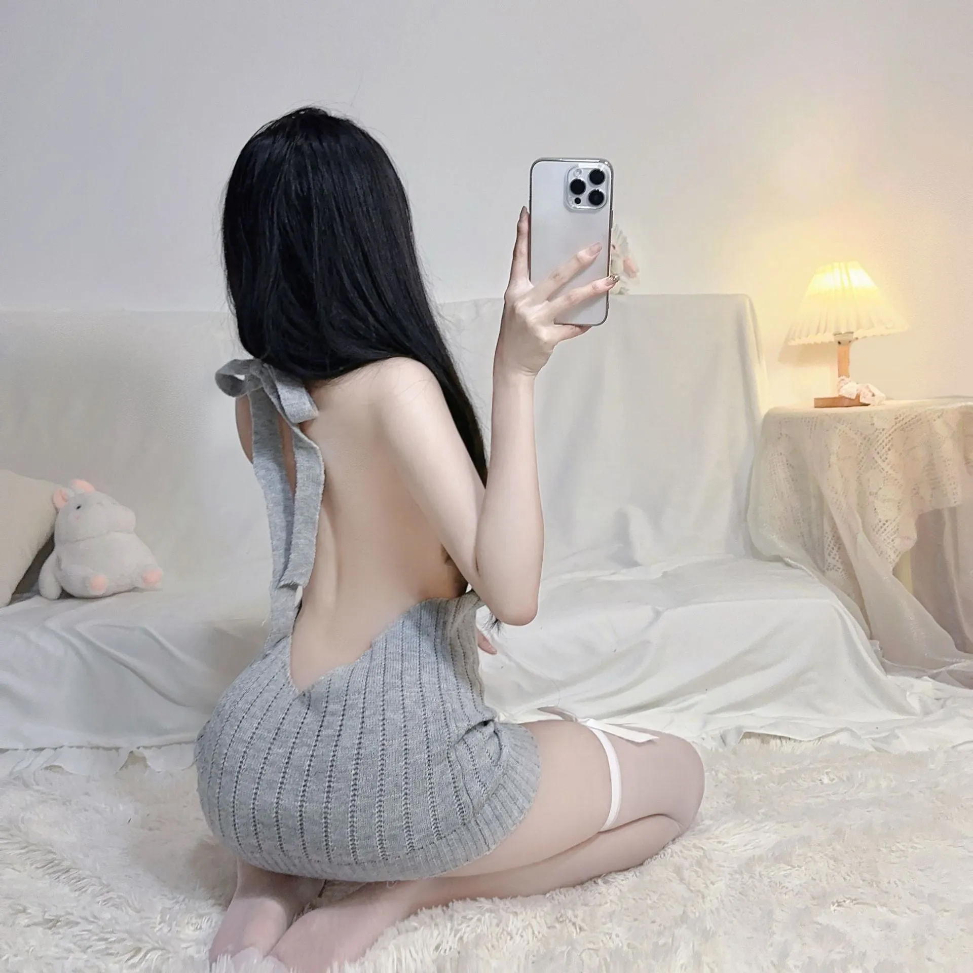 turtleneck sleeveless knitted sweater AN0023
