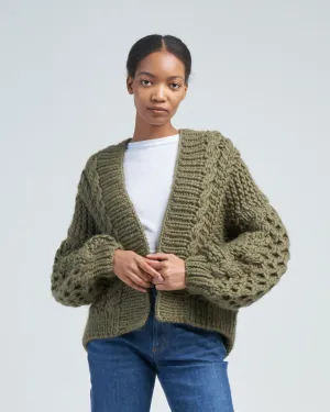 valia mixed stitch bomber