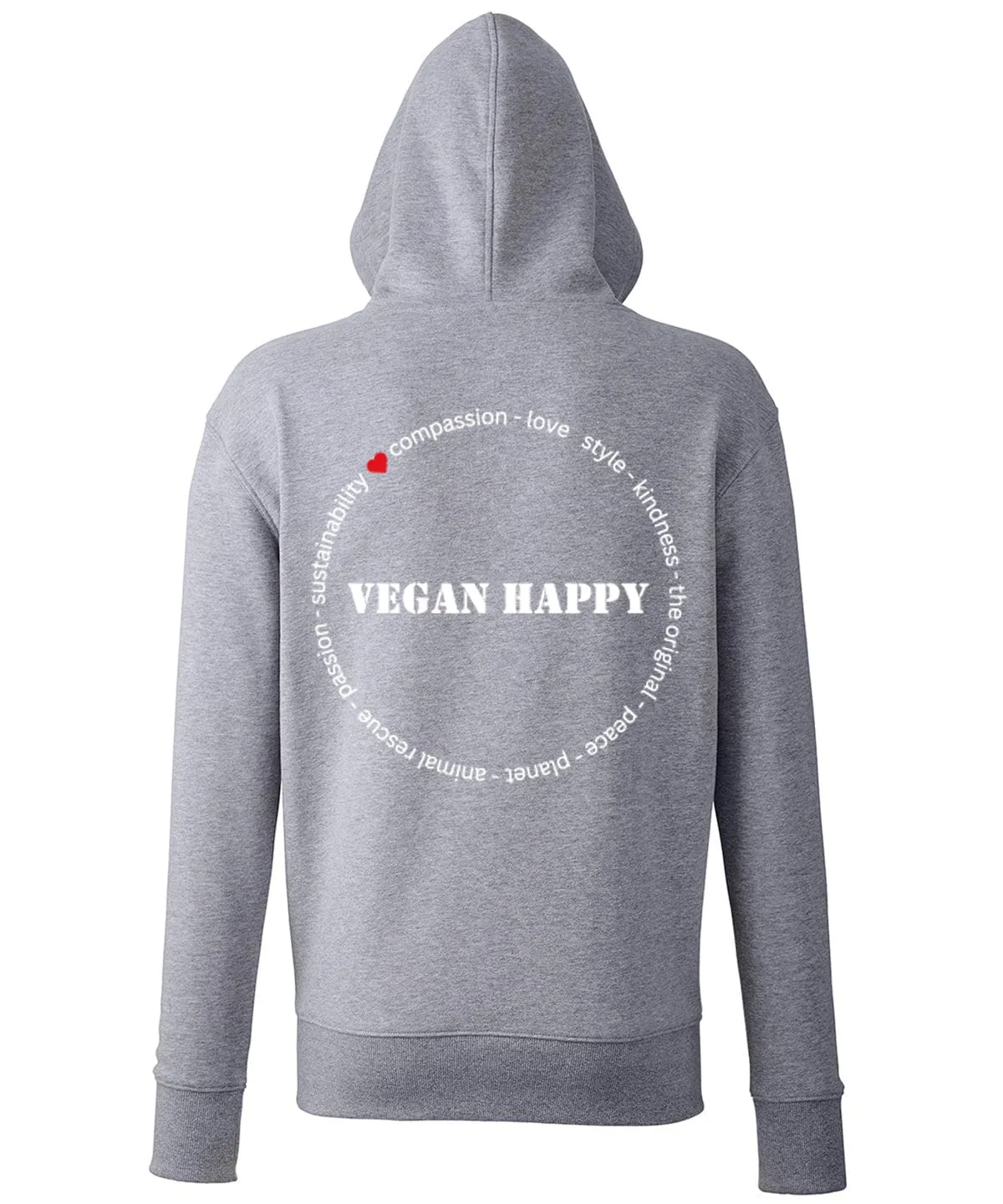 Vegan Happy Unisex Circle of Love Hoodie | Multiple Colours