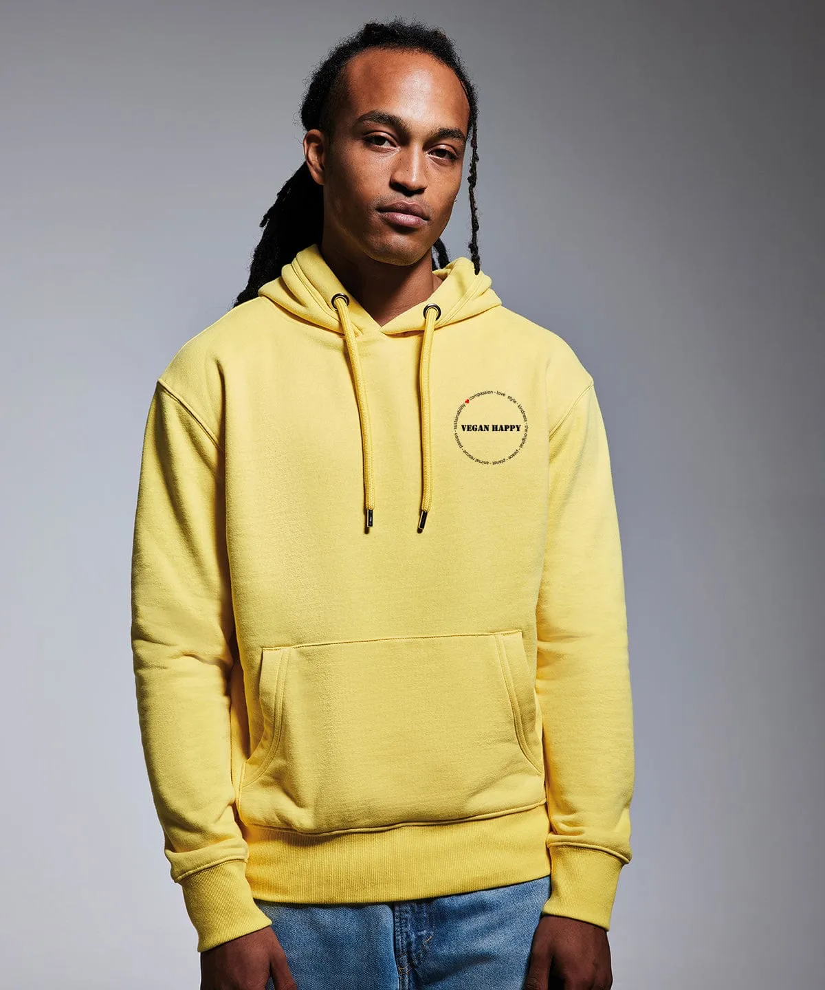 Vegan Happy Unisex Circle of Love Hoodie | Multiple Colours