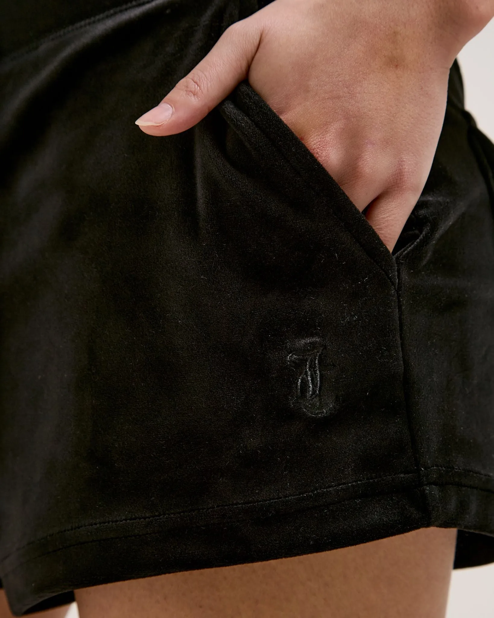 Velour Eve Shorts Black
