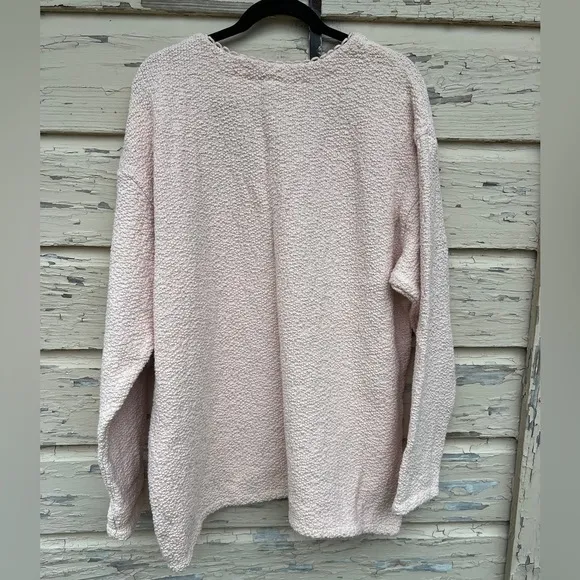 Vintage 90s Coldwater Creek 100% Cotton Chunky Boucle Knit Oversized Sweater XL
