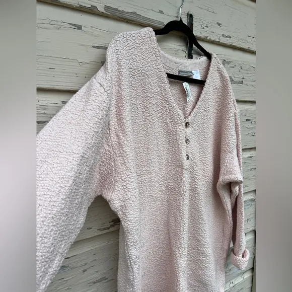 Vintage 90s Coldwater Creek 100% Cotton Chunky Boucle Knit Oversized Sweater XL