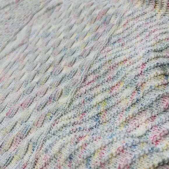 Vintage Cartweels Unlimited Cotten Pastel Sleeveless Knit Sweater Vest Chunky