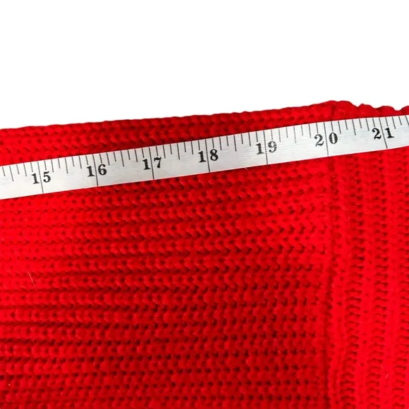 Vintage Fabriano Acrylic Sweater Chunky Knit Tomato Red Women’s Medium