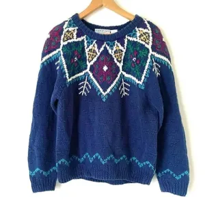 Vintage Northern Isles Hand Knitted Sweater size L 261