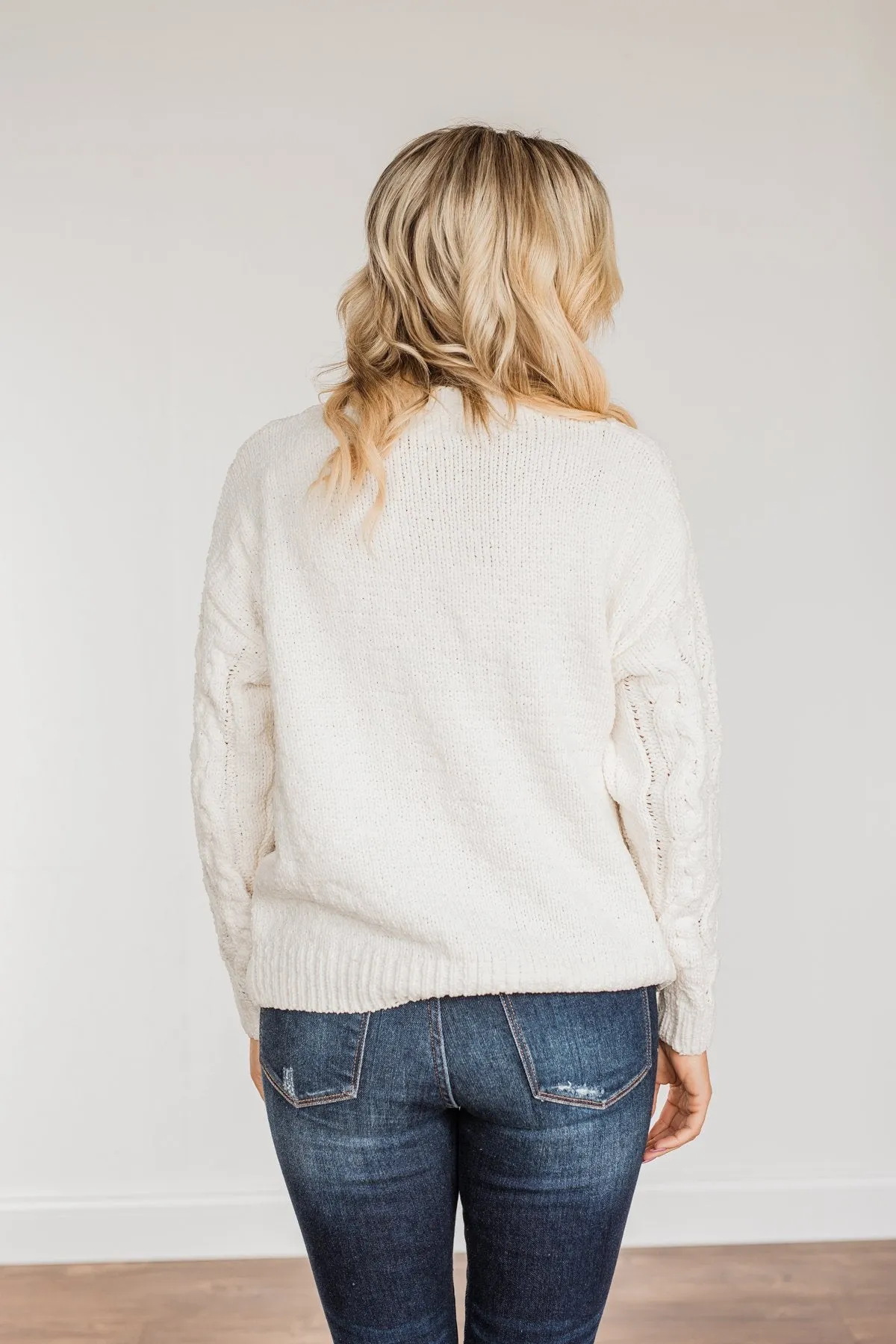 Where Life Leads Chenille Knit Sweater- Ivory