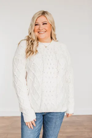 Where Life Leads Chenille Knit Sweater- Ivory