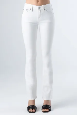 White Crossed Lines Denim