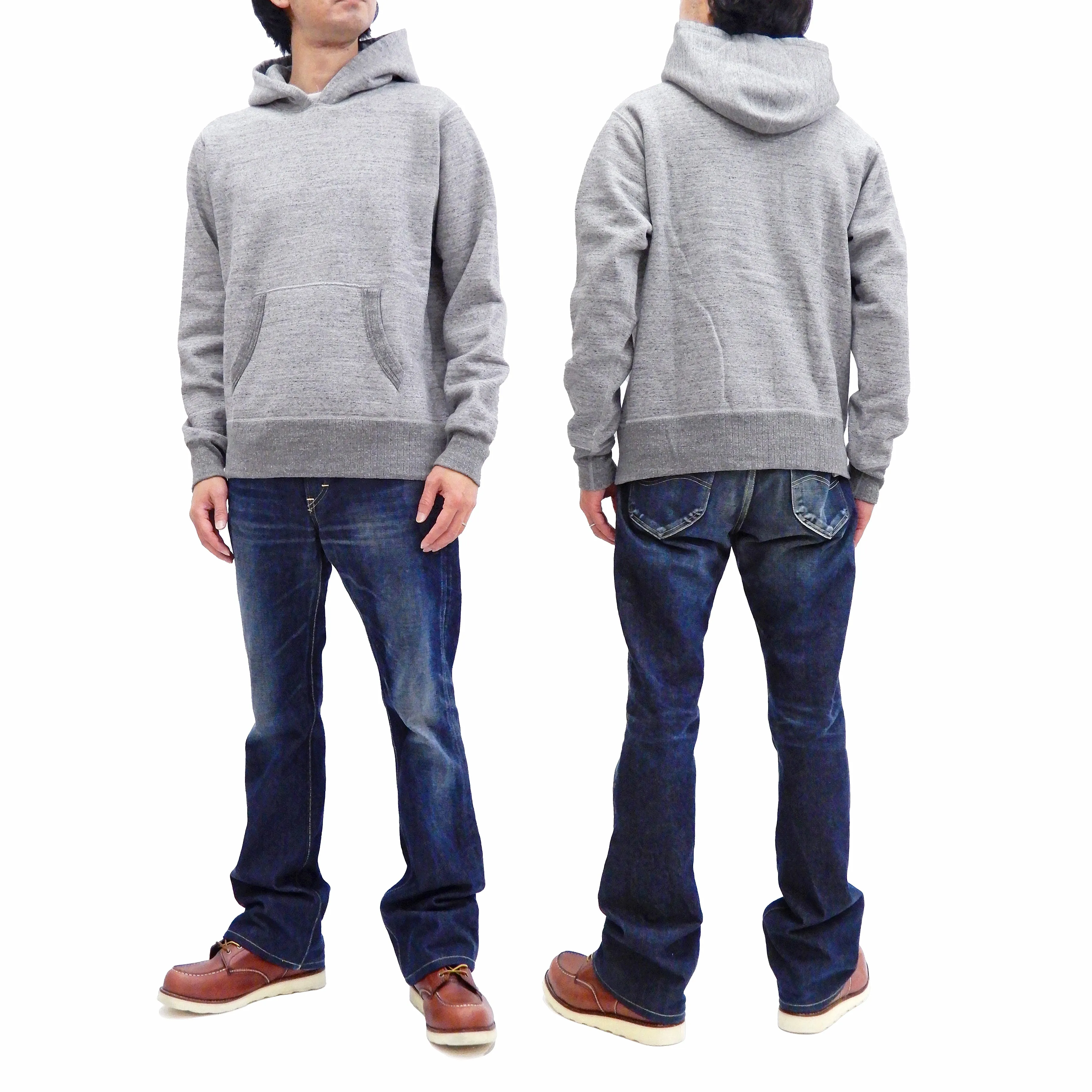 Whitesville Plain Pullover Hoodie Men's Solid Color Hooded Sweatshirt WV67729 Heather-Gray