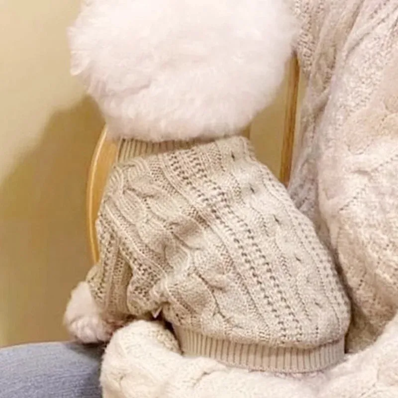 Winter Knit Turtleneck Sweater for Dogs & Cats