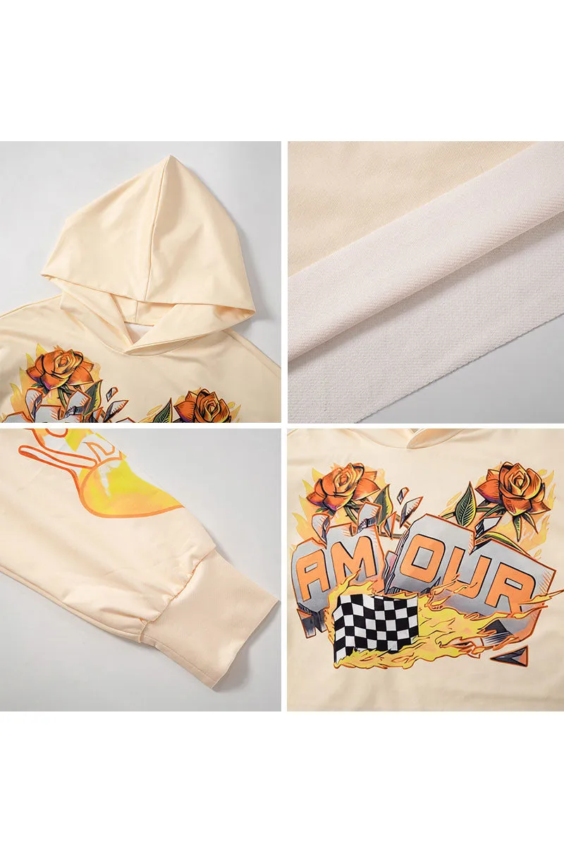 WJ0247 Graphic Hoodie Sweatshirt