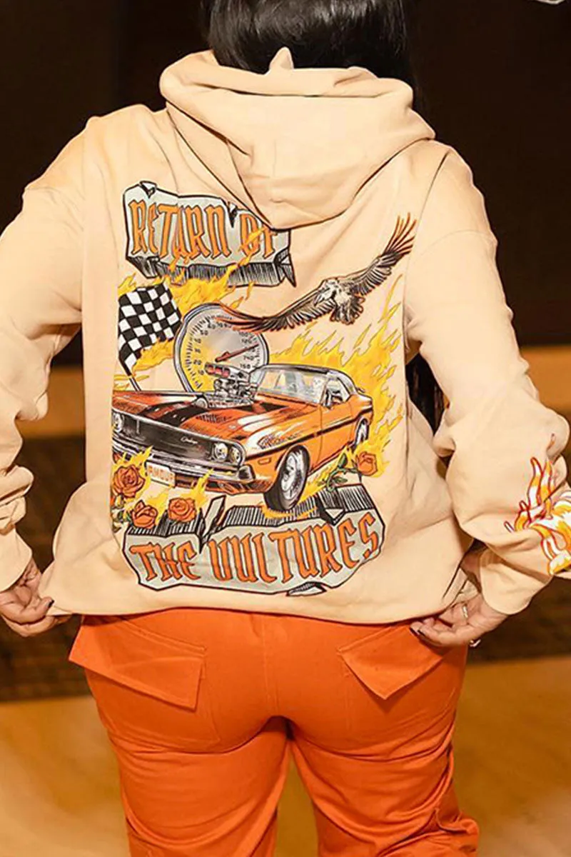 WJ0247 Graphic Hoodie Sweatshirt