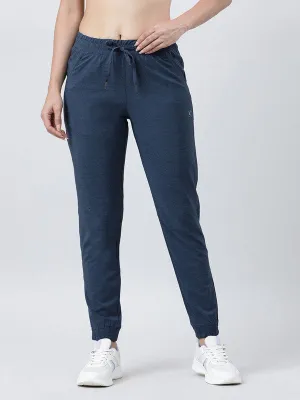 Women Blue Solid Track Pants & Joggers GROOVER-Blue