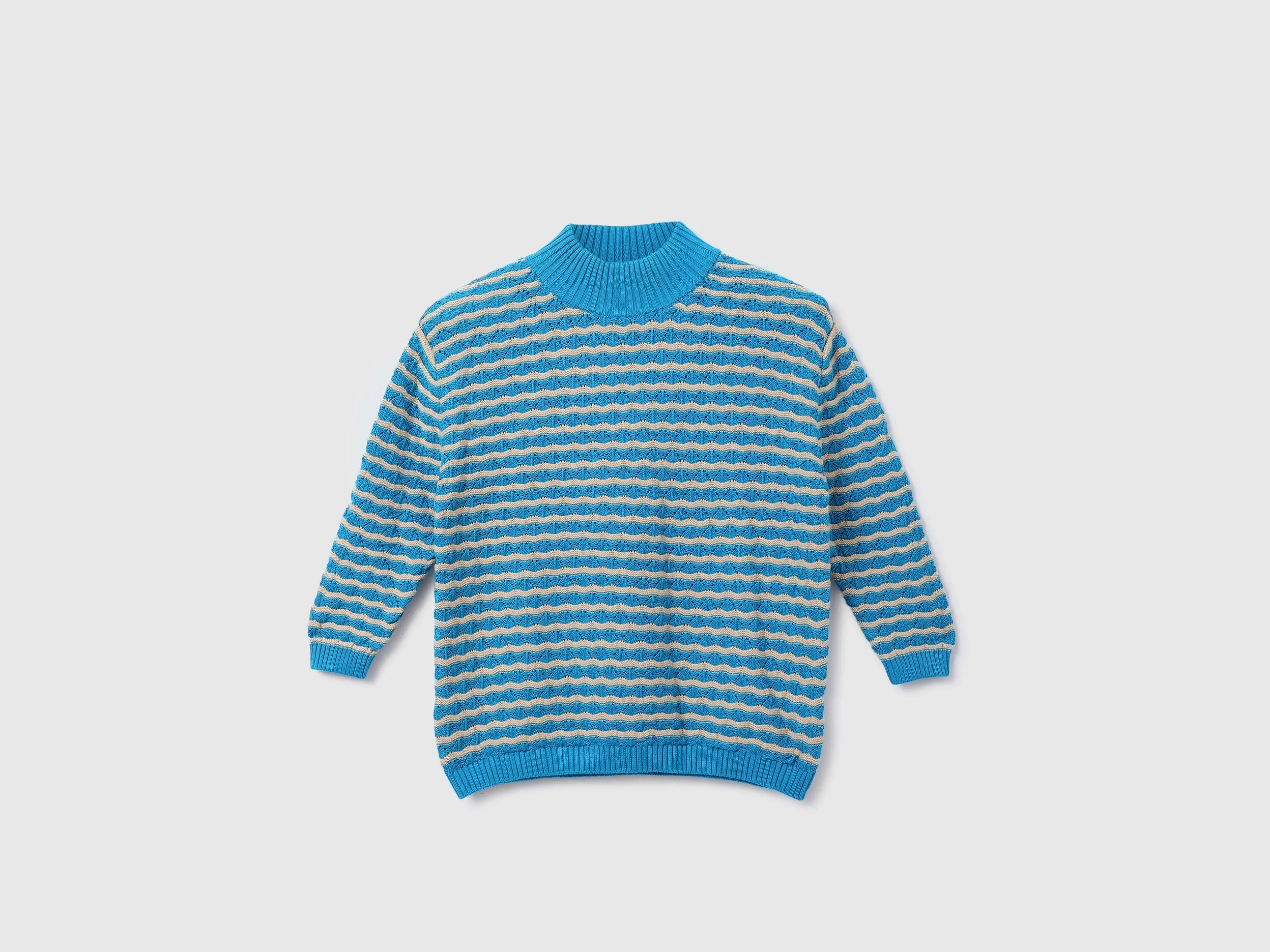 Women Patterned Mock Neck Sweater