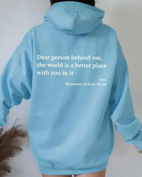 Women's Brushed Hoody Plain Letters