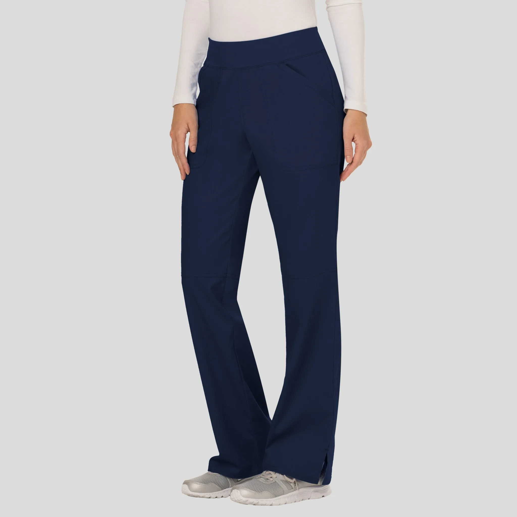 Women's Elastic Waistband Cargo Pull-On Scrub Pant | Navy