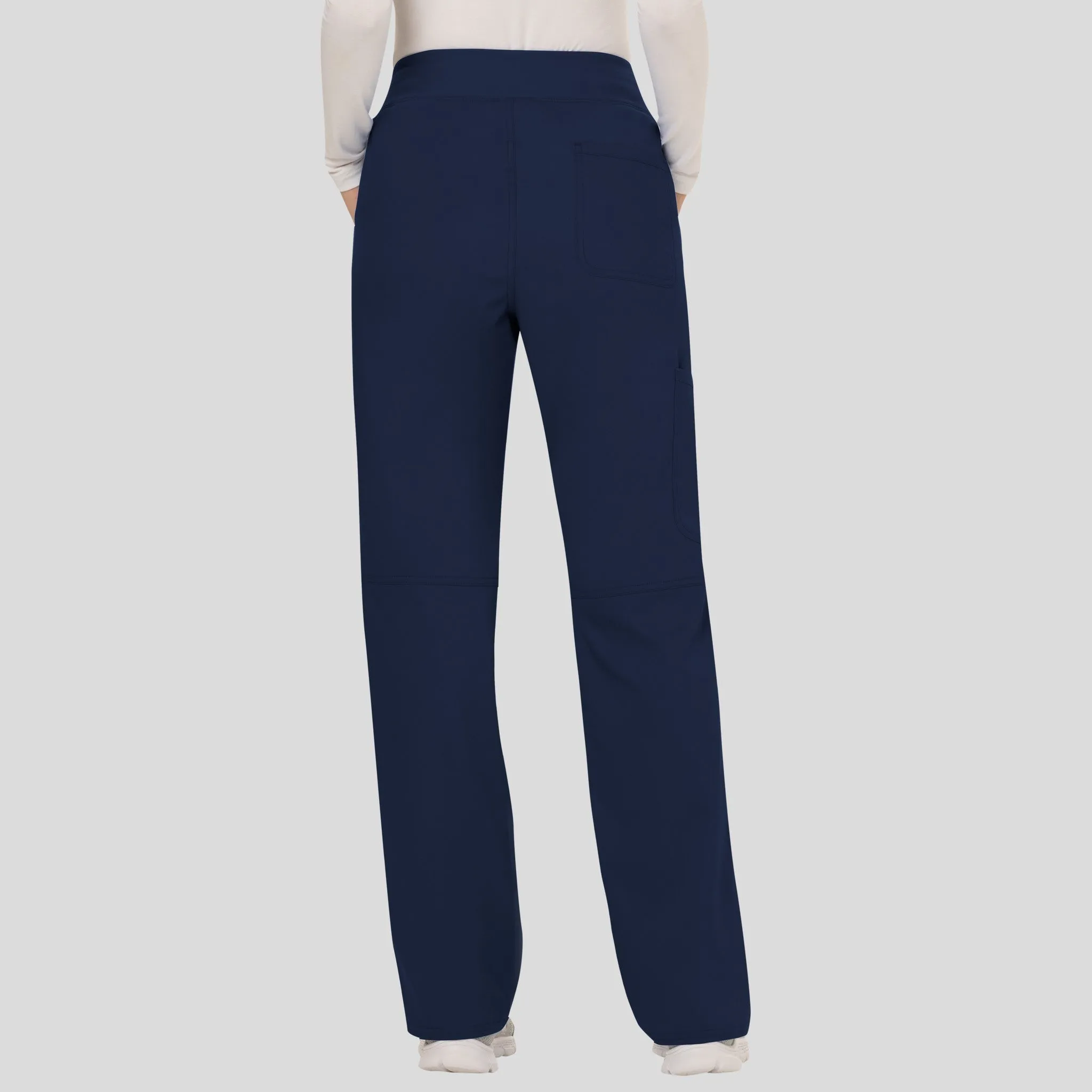 Women's Elastic Waistband Cargo Pull-On Scrub Pant | Navy