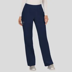 Women's Elastic Waistband Cargo Pull-On Scrub Pant | Navy