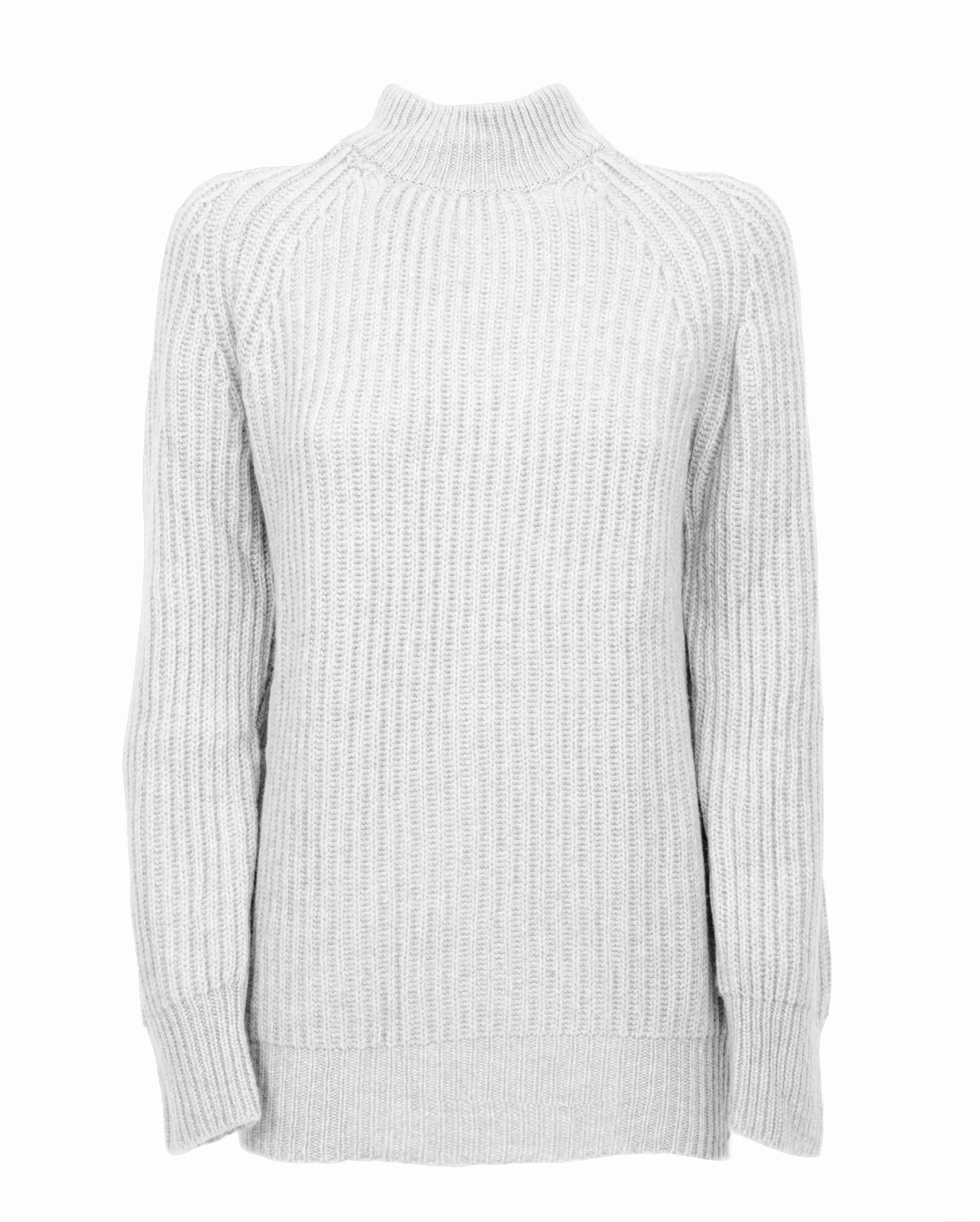 Women's Pure Cashmere Chunky Crew Neck Off White
