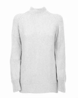 Women's Pure Cashmere Chunky Crew Neck Off White