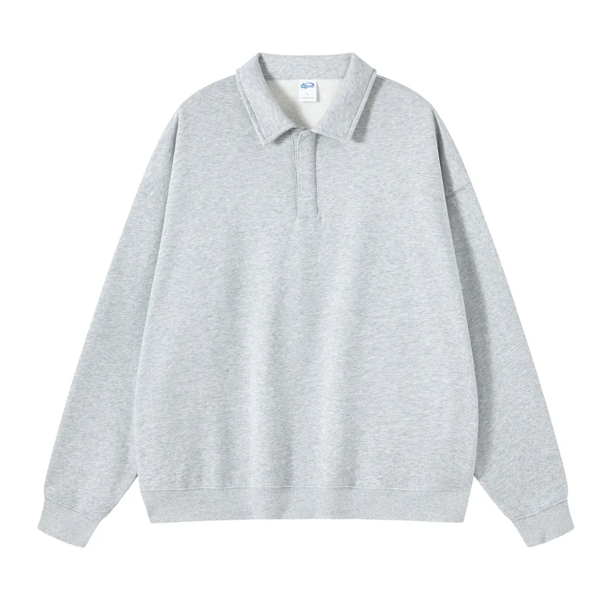 Women's Solid Color Polo Sweatshirt