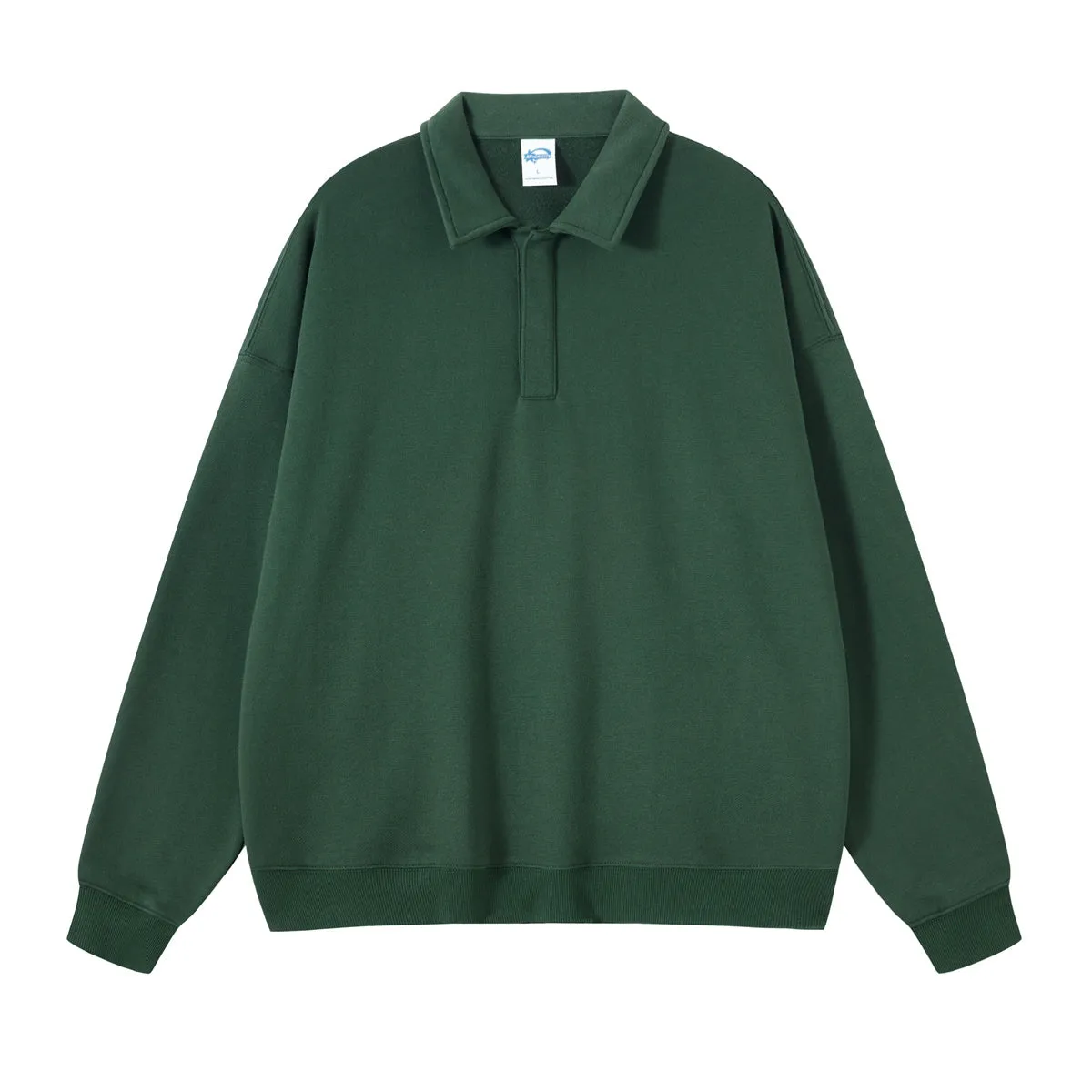Women's Solid Color Polo Sweatshirt