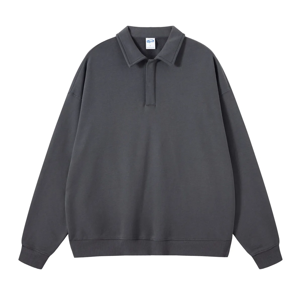 Women's Solid Color Polo Sweatshirt