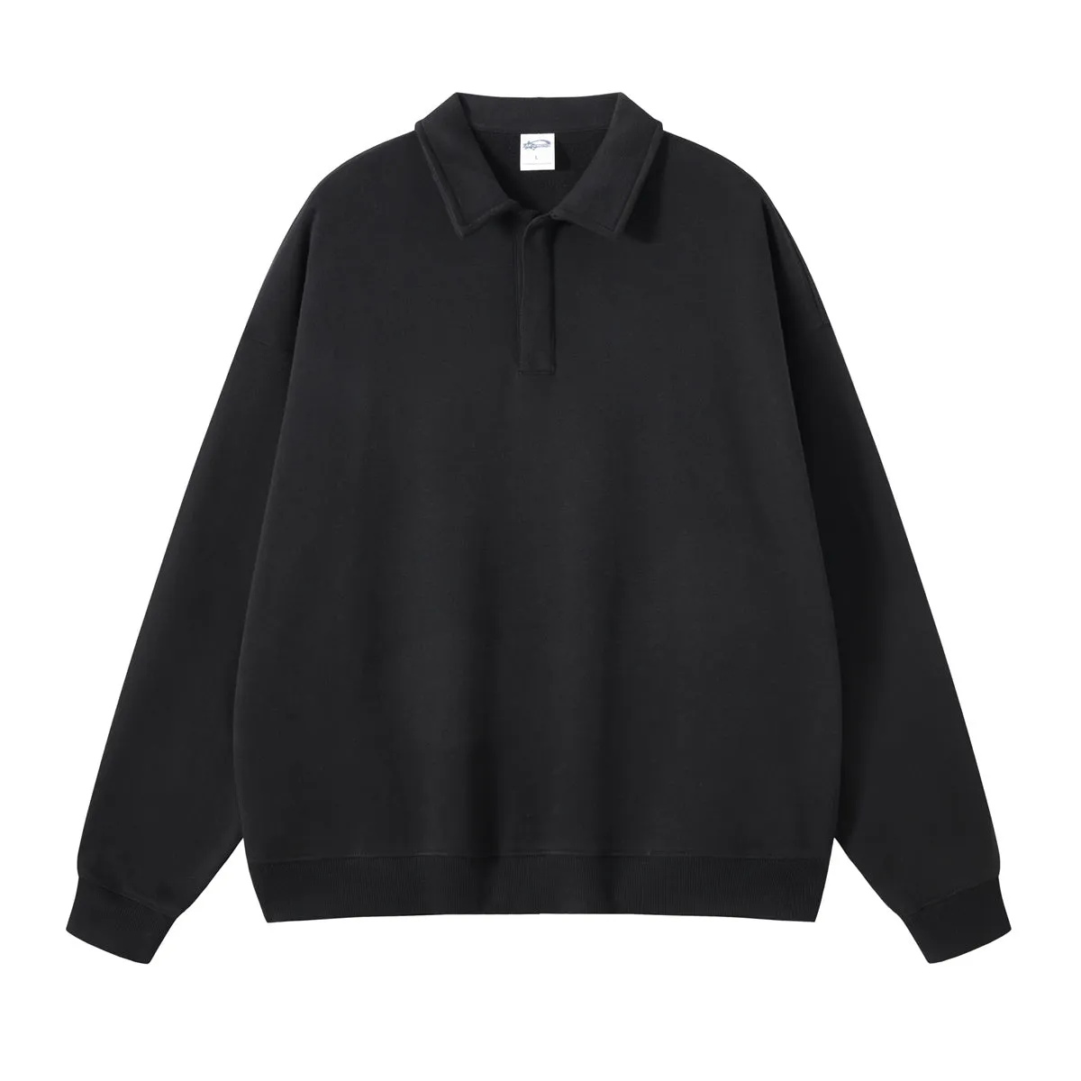 Women's Solid Color Polo Sweatshirt