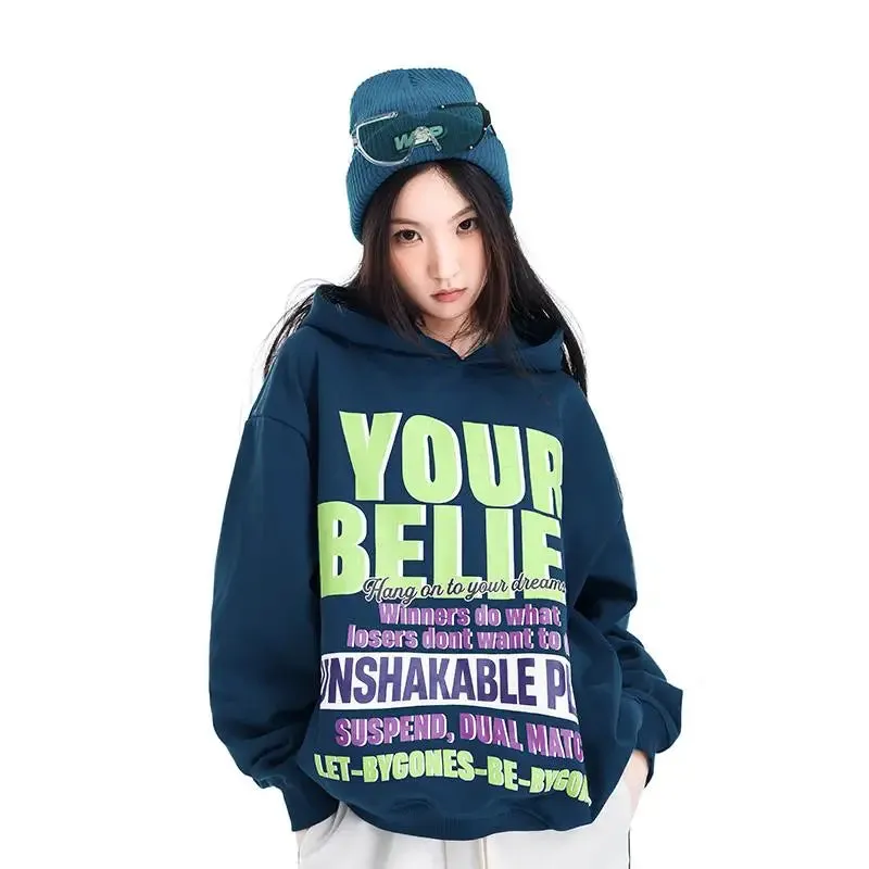 Y2K Loose Oversized Hoodie for Comfortable Streetwear Style
