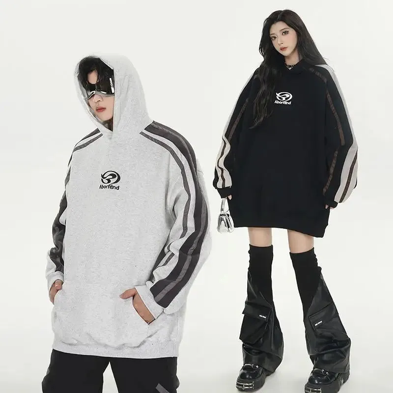 Y2K Striped Oversized Hoodie for Style and Comfort