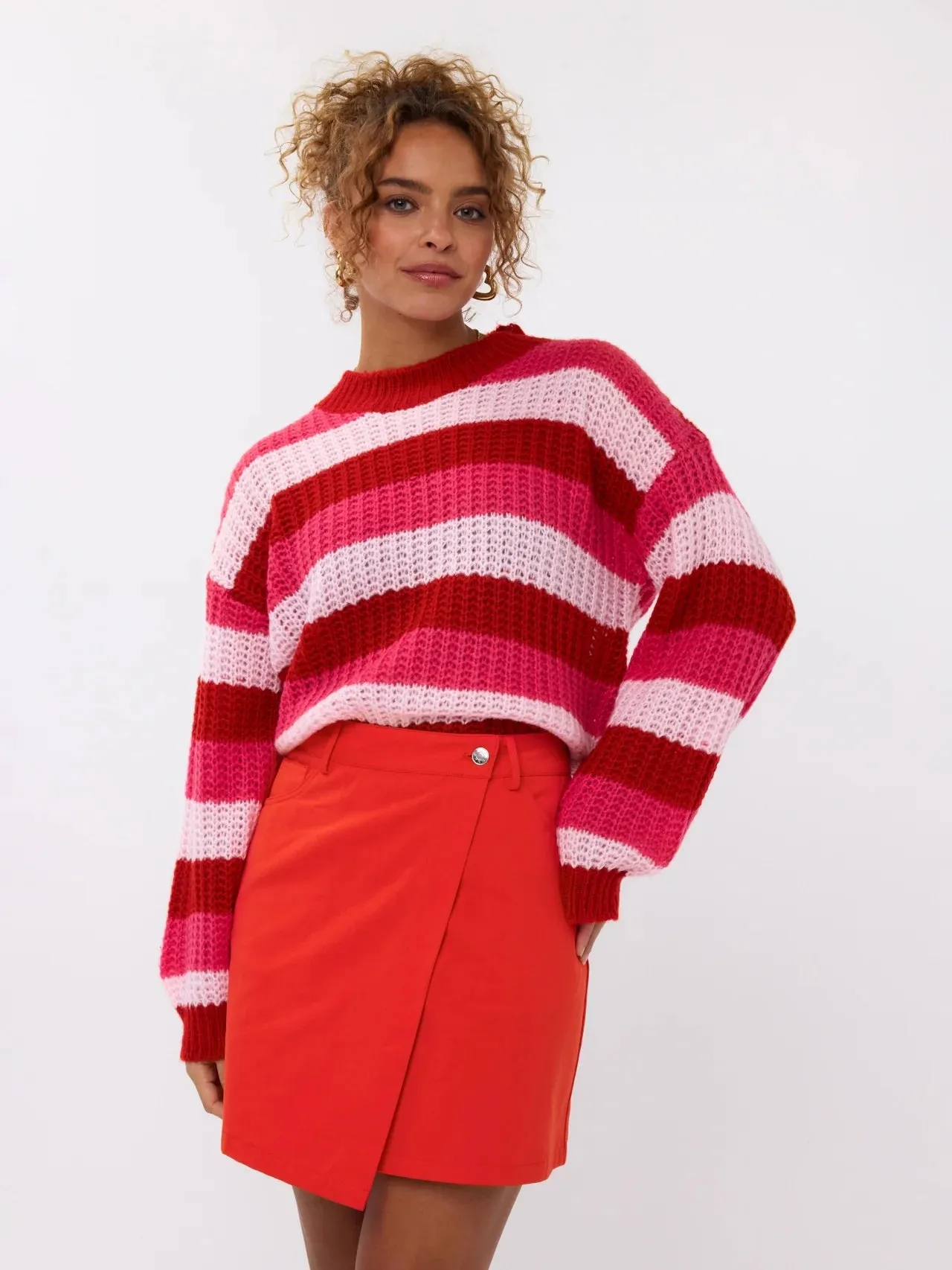 Ydence Knitted sweater Annelies pink red