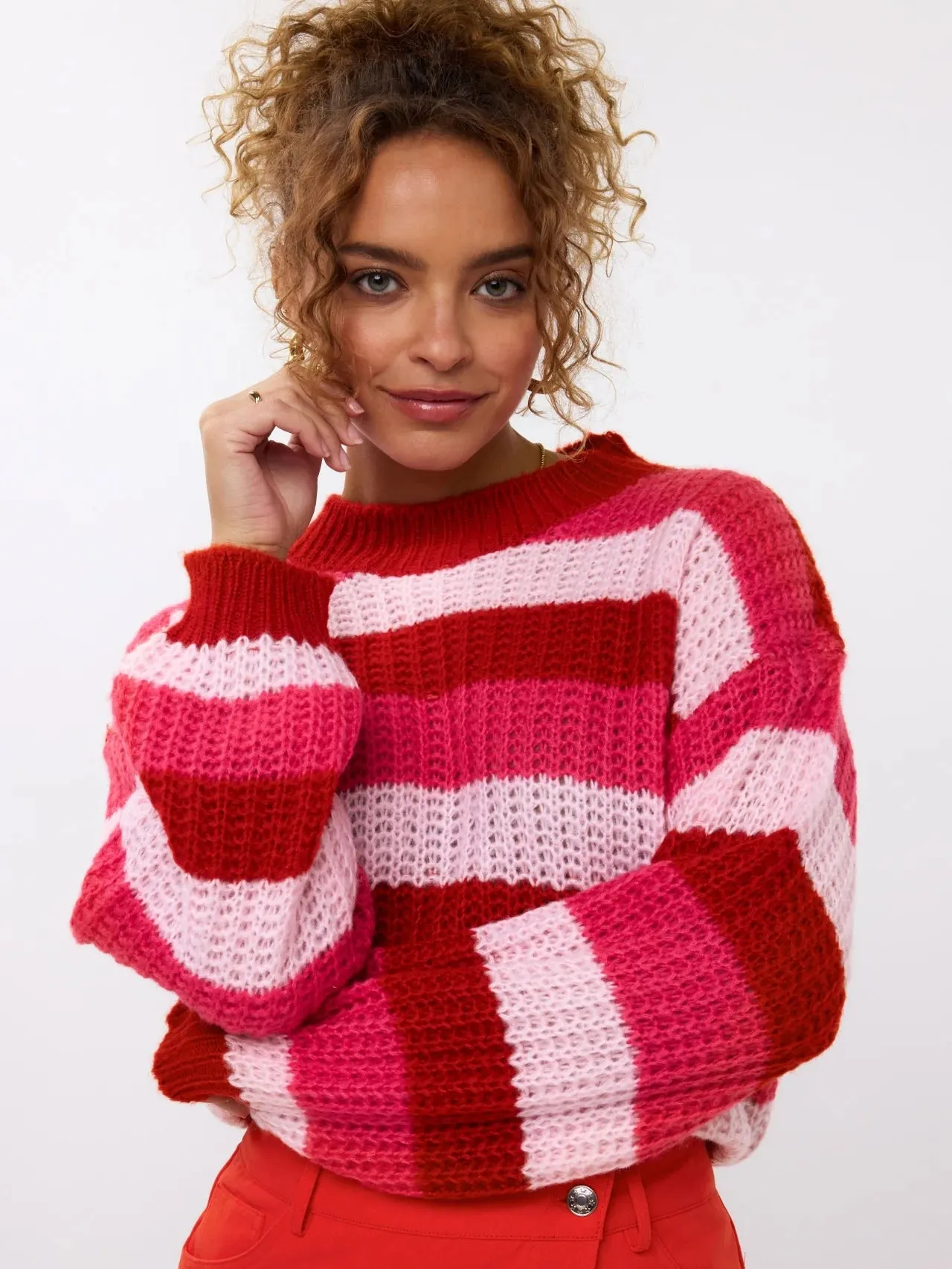 Ydence Knitted sweater Annelies pink red
